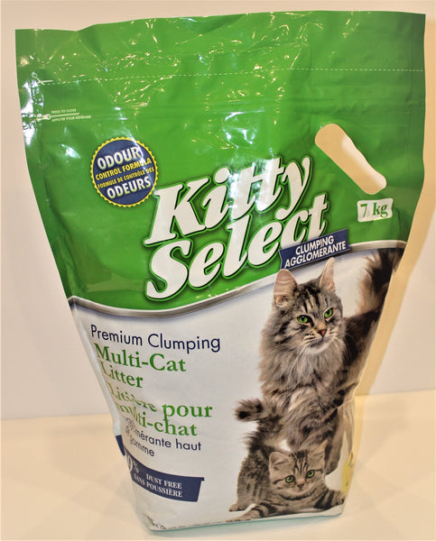 Litière Kitty Select / Kitty Select litter in green bag