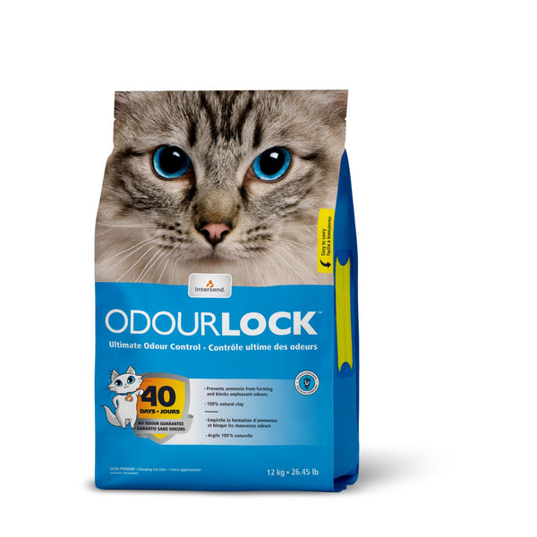 Litière agglomérante OdourLock, non parfumée / OdourLock litter formula, unscented in blue bag