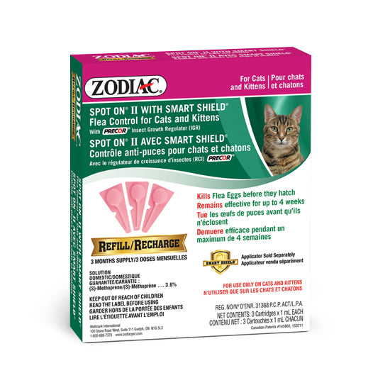 Zodiac gouttes anti puces et tiques chat et chatton / Zodiac Anti flea and tick drops cat and kittens